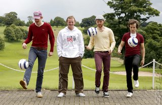 Wayne Rooney hanging with 'rock band', The Hoosiers.