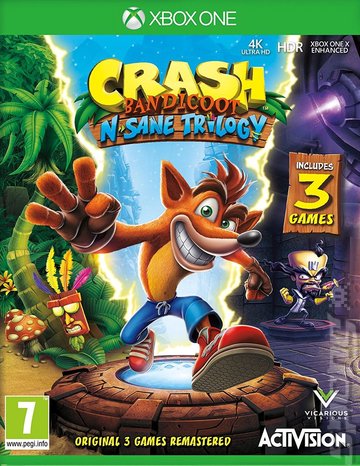 Crash Bandicoot N. Sane Trilogy  - Xbox One Cover & Box Art