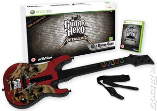 guitar xbox 360 games
 on Guitar Hero Metallica (Xbox 360) packaging / box artwork