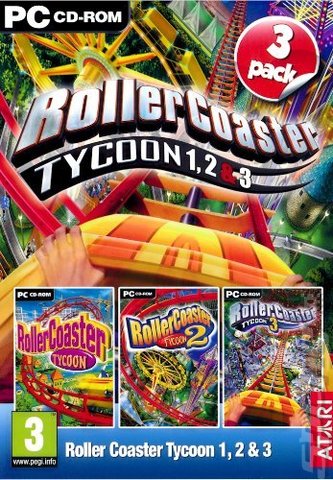 Rollercoaster Tycoon 1, 2 & 3 - PC Cover & Box Art