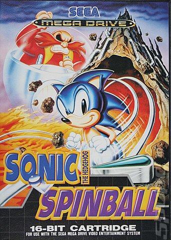 Sonic The Hedgehog Spinball - Sega Megadrive Cover & Box Art