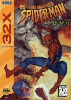 The Amazing Spider-man: Web of Fire - Sega 32-X Cover & Box Art