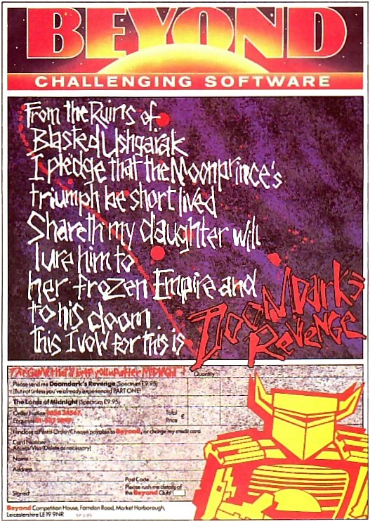 Doomdark's Revenge - Spectrum 48K Advert