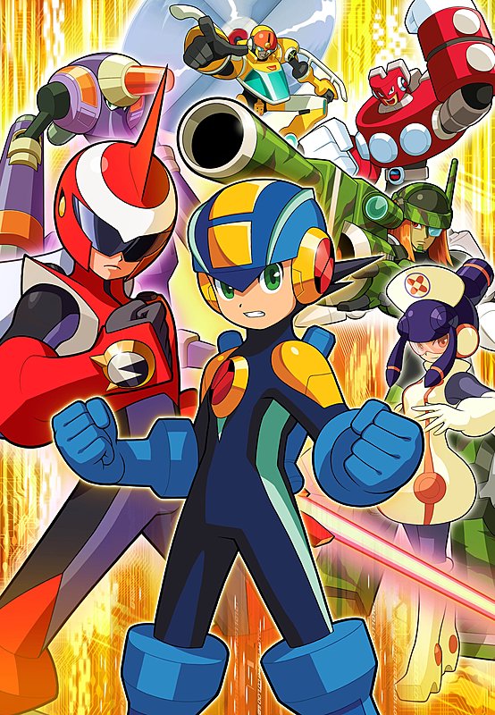 Mega Man Battle Network 5 - Team Protonman - GBA Artwork
