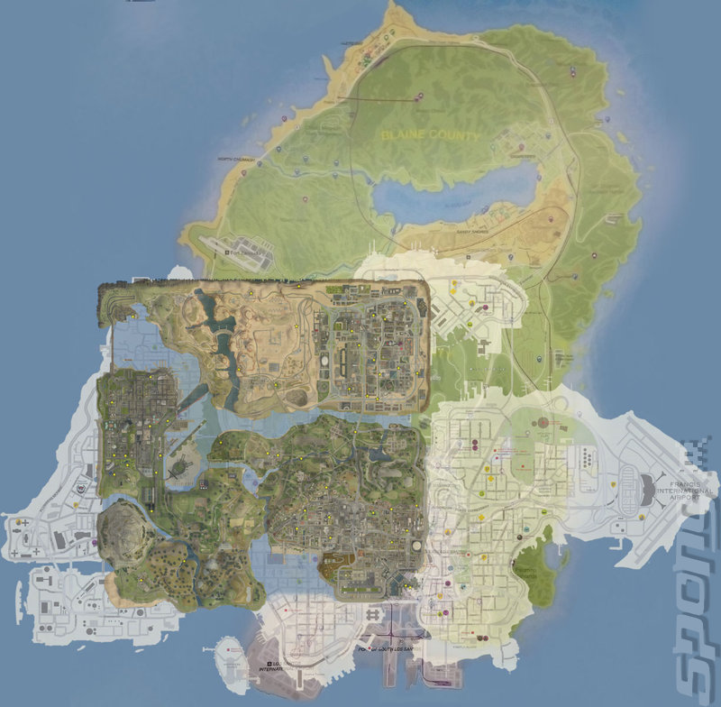 gta 5 map compared to gta 4