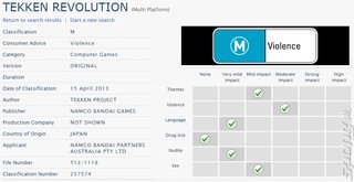 'Tekken Revolution' Gets Rated