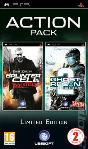 Action Pack: Splinter Cell & Ghost Recon Advanced Warfighter 2 - PSP Cover & Box Art