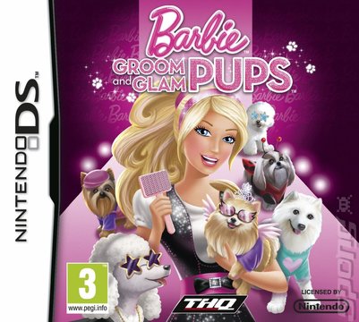 Barbie: Groom and Glam Pups - DS/DSi Cover & Box Art