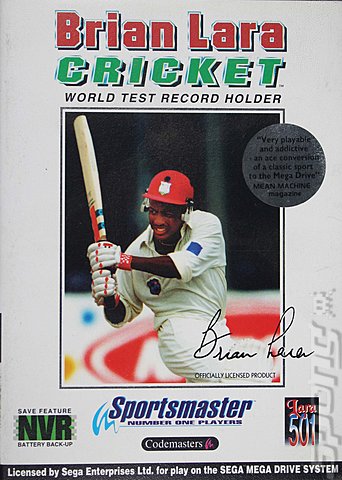 Brian Lara Cricket - Sega Megadrive Cover & Box Art