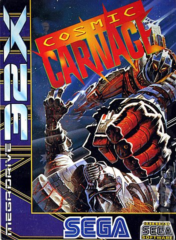 Cosmic Carnage - Sega 32-X Cover & Box Art