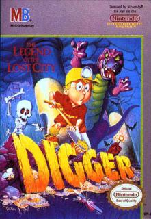 Digger: The Legend of the Lost City - NES Cover & Box Art