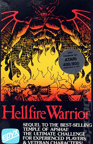 Hellfire Warrior - Atari 400/800/XL/XE Cover & Box Art