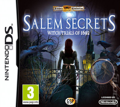 Hidden Mysteries: Salem Secrets: Witch Trials of 1692 - DS/DSi Cover & Box Art