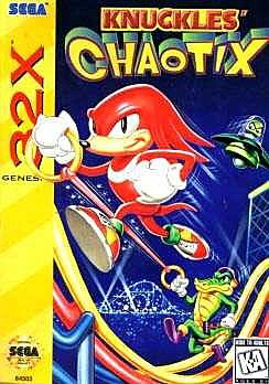 Knuckles' Chaotix - Sega 32-X Cover & Box Art