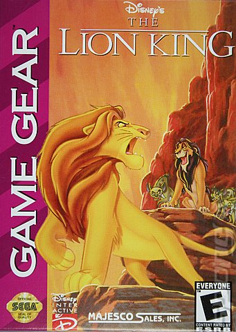 Disney's The Lion King - Game Gear Cover & Box Art
