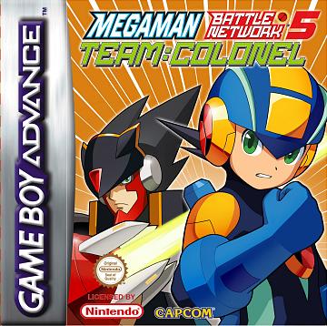 Mega Man Battle Network 5 - Team Colonel - GBA Cover & Box Art