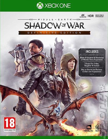 Middle-earth: Shadow of War Definitive Edition - Xbox One Cover & Box Art