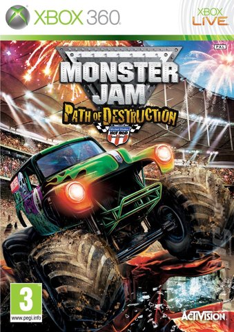 Monster Jam: Path of Destruction - Xbox 360 Cover & Box Art