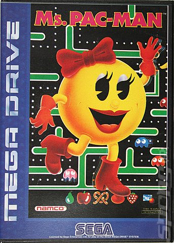Ms. Pac-Man - Sega Megadrive Cover & Box Art