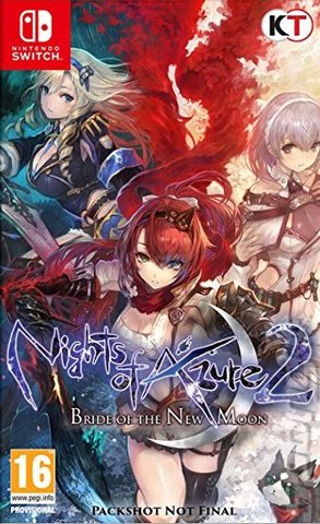 Nights of Azure 2: Bride of the New Moon - Switch Cover & Box Art