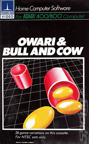 Owari & Bull and Cow - Atari 400/800/XL/XE Cover & Box Art