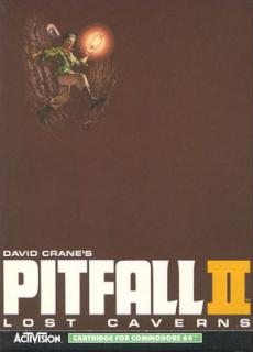 Pitfall II: Lost Caverns - C64 Cover & Box Art