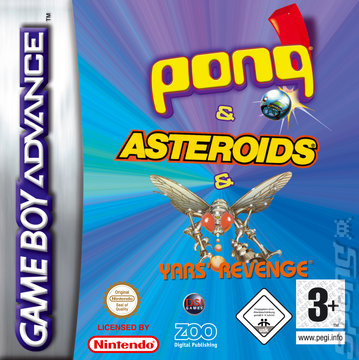 Pong & Asteroids & Yars' Revenge - GBA Cover & Box Art