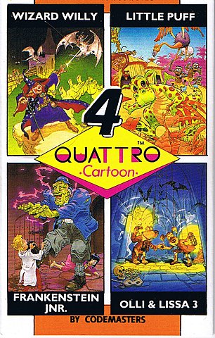 Quattro: Cartoon - Amstrad CPC Cover & Box Art
