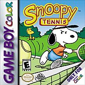 Snoopy Tennis - Game Boy Color Cover & Box Art