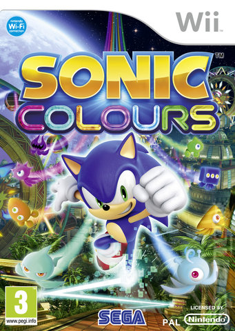 Sonic Colours - Wii Cover & Box Art