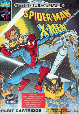 Spider-Man and the X-Men in Arcade's Revenge - Sega Megadrive Cover & Box Art