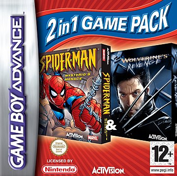 Spider-Man: Mysterio's Menace & X-Men: Wolverine's Revenge 2 in 1 Game Pack - GBA Cover & Box Art
