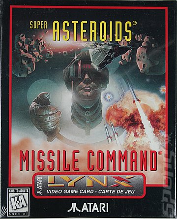 Super Asteroids / Missile Command - Lynx Cover & Box Art