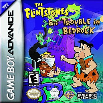 The Flintstones: Big Trouble in Bedrock - GBA Cover & Box Art