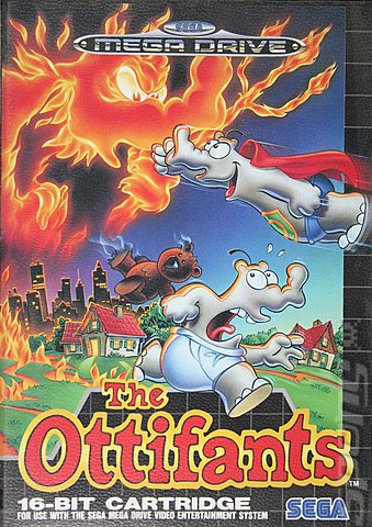 The Ottifants - Sega Megadrive Cover & Box Art
