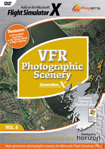 VFR Scenery Volume 5 Scotland (Orkney & Shetland Islands) - PC Cover & Box Art