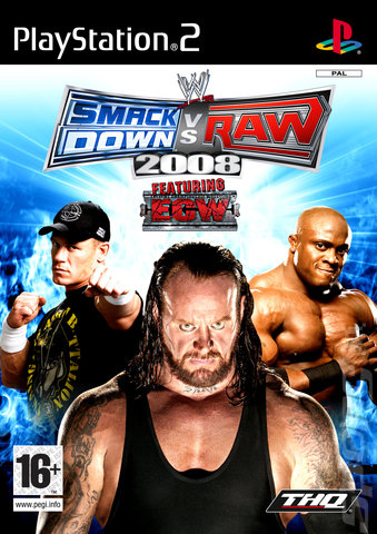 WWE Smackdown! Vs. RAW 2008 Featuring ECW - PS2 Cover & Box Art
