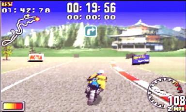 2 Games in 1: GT Advance 3: Pro Concept Racing + MotoGP Ultimate Racing Technology - GBA Screen