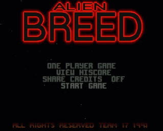 Alien Breed - Special Edition - Amiga Screen