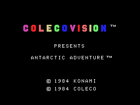 Antarctic Adventure - Colecovision Screen