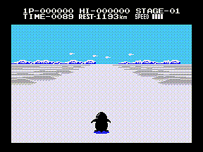 Antarctic Adventure - Colecovision Screen