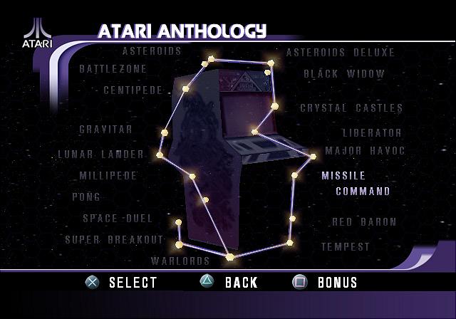 Atari Anthology - PS2 Screen