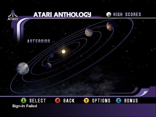 Atari Anthology - Xbox Screen