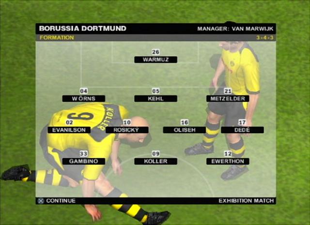 Borussia Dortmund Club Football 2005 - PC Screen