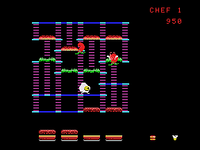 Burgertime - Colecovision Screen