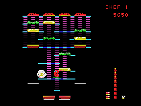 Burgertime - Colecovision Screen