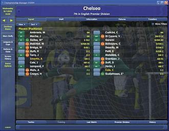 Championship Manager Season 03/04 - PC Screen