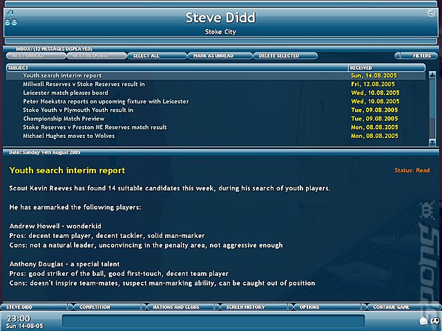 Championship Manager 2006 - PC Screen