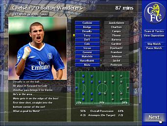 Chelsea Club Manager - PC Screen