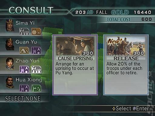 Dynasty Warriors 5: Empires - PS2 Screen